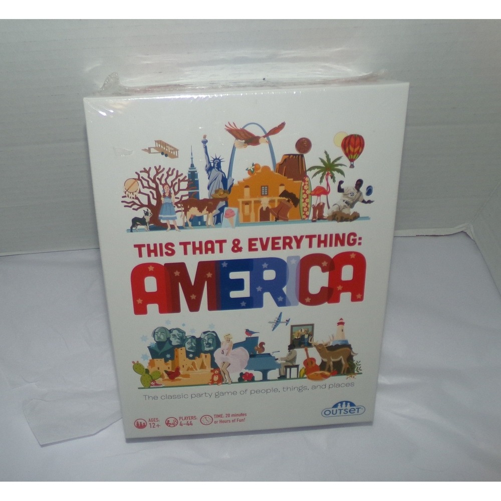 Outset Media This That & Everything America Party Game New Sealed 100 Cards